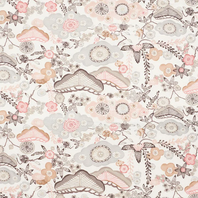 Schumacher 177012 Yume Blush fabric swatch