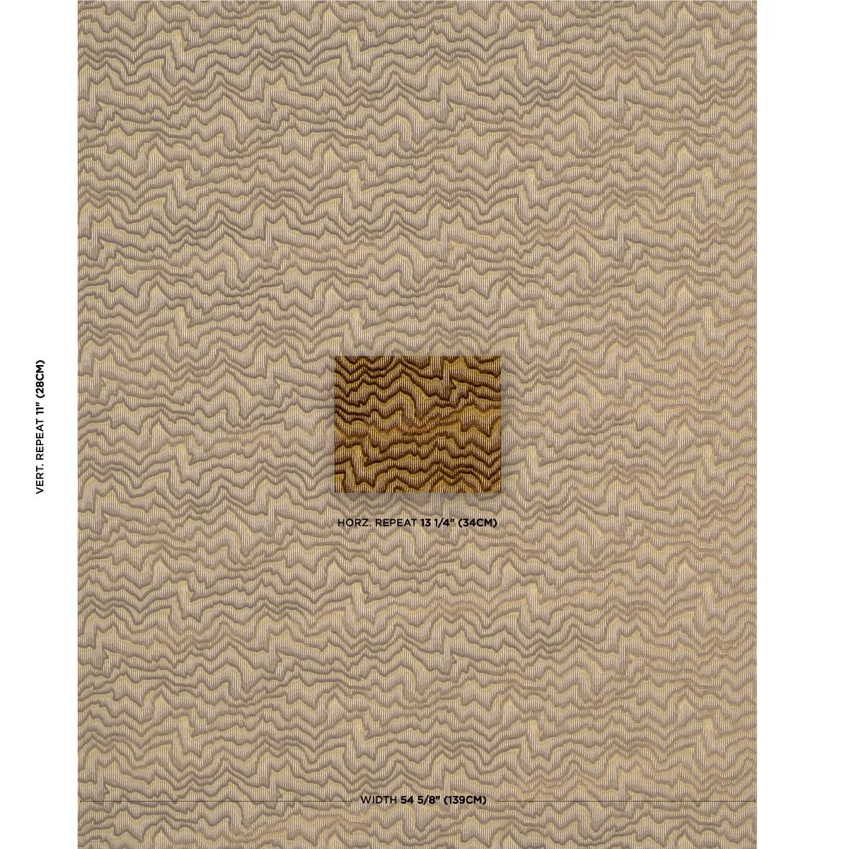 Schumacher 83020 Zambezi Velvet Bronze fabric swatch