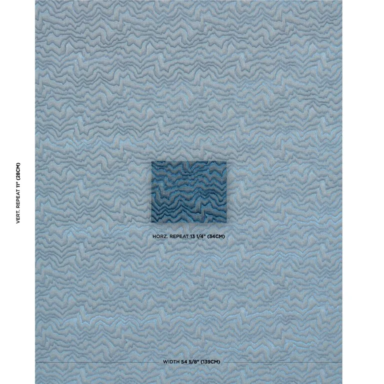 Schumacher 83022 Zambezi Velvet Slate Blue fabric swatch