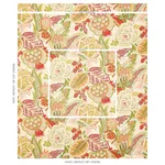 Schumacher 173521 Zanzibar Linen Print Melon fabric swatch