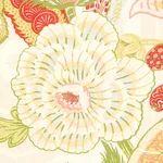 Schumacher 173521 Zanzibar Linen Print Melon fabric swatch