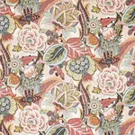 Schumacher 173525 Zanzibar Linen Print Pink fabric swatch