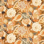 Schumacher 173522 Zanzibar Linen Print Sandalwood fabric swatch