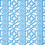 Schumacher 175748 Zanzibar Trellis Blue fabric swatch