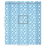 Schumacher 175748 Zanzibar Trellis Blue fabric swatch