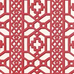 Schumacher 175732 Zanzibar Trellis Chintz Lacquer fabric swatch