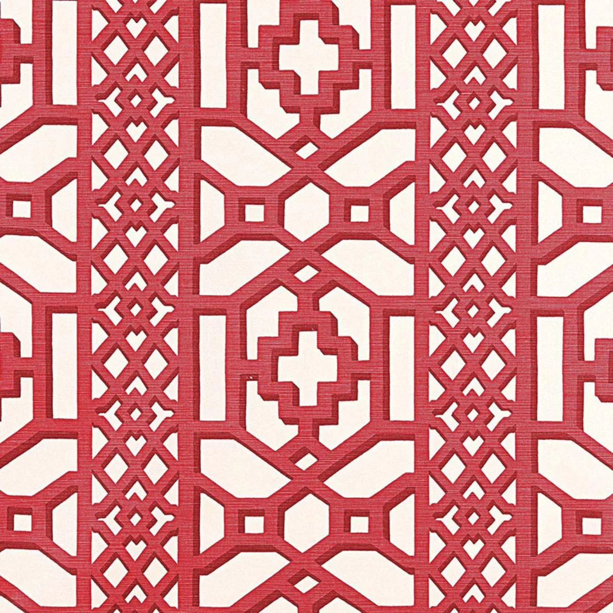 Schumacher 175732 Zanzibar Trellis Chintz Lacquer fabric swatch
