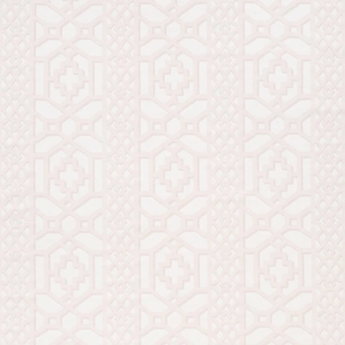 Schumacher 175743 Zanzibar Trellis Matte Blush fabric swatch