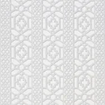 Schumacher 175745 Zanzibar Trellis Matte Cloud fabric swatch