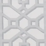 Schumacher 175745 Zanzibar Trellis Matte Cloud fabric swatch