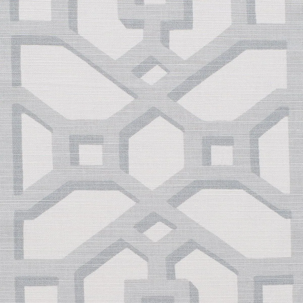 Schumacher 175745 Zanzibar Trellis Matte Cloud fabric swatch