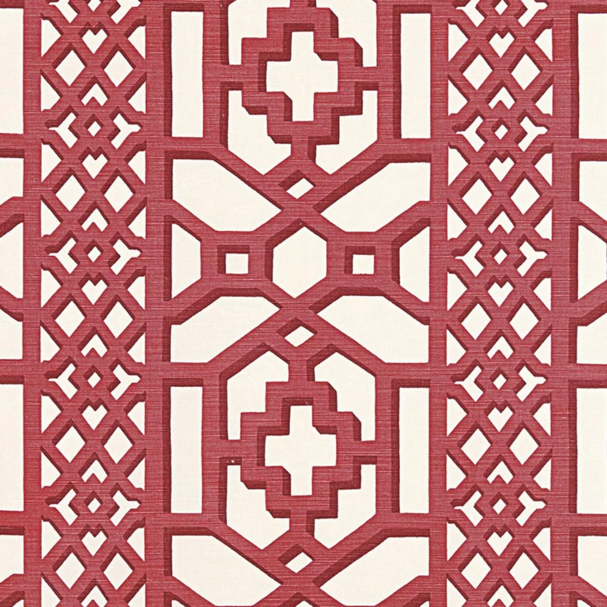 Schumacher 175742 Zanzibar Trellis Matte Lacquer fabric swatch