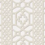 Schumacher 175744 Zanzibar Trellis Matte Sand fabric swatch