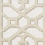 Schumacher 175744 Zanzibar Trellis Matte Sand fabric swatch