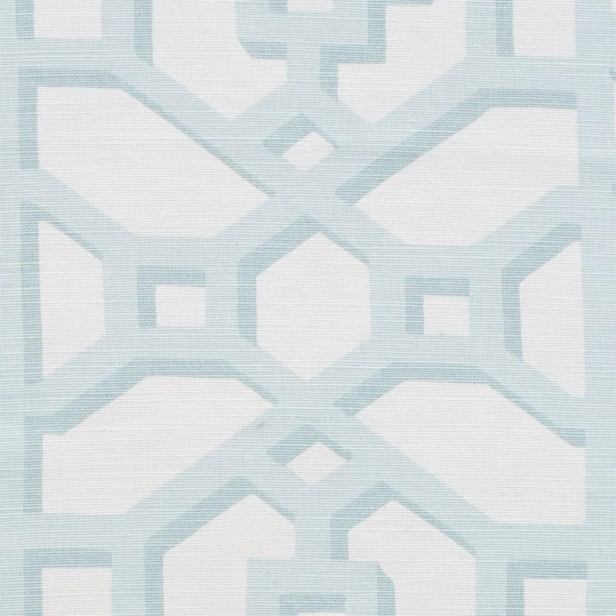 Schumacher 175746 Zanzibar Trellis Matte Winter Mint fabric swatch