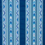Schumacher 78390 Zarzuela Stripe Embroidery Indigo fabric swatch