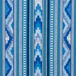 Schumacher 78390 Zarzuela Stripe Embroidery Indigo fabric swatch