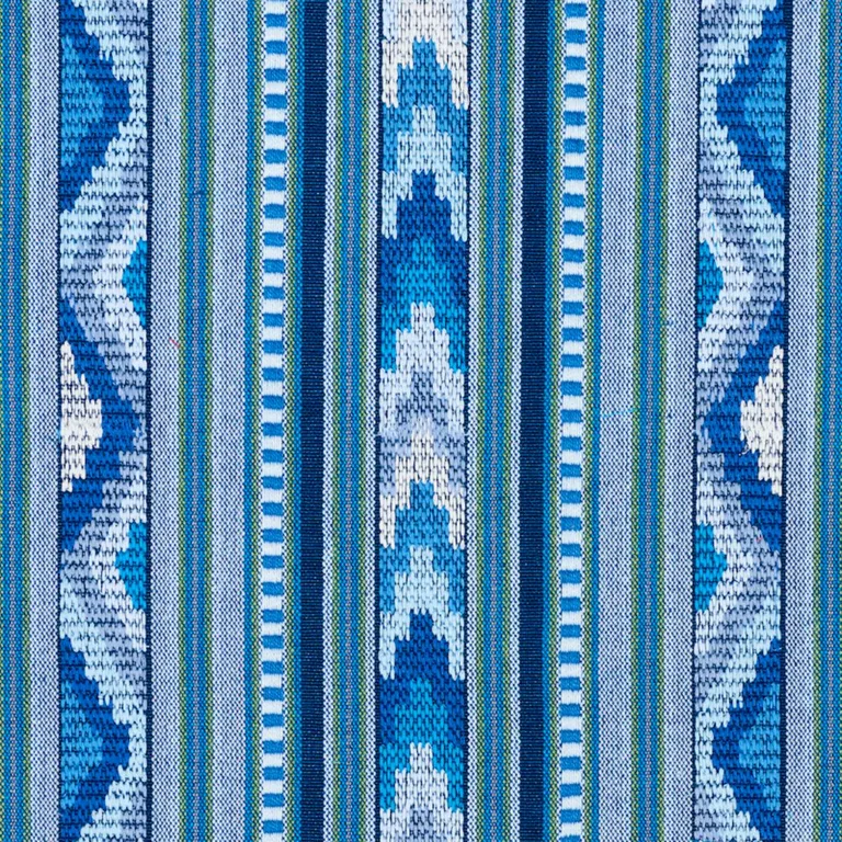 Schumacher 78390 Zarzuela Stripe Embroidery Indigo fabric swatch