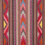 Schumacher 78392 Zarzuela Stripe Embroidery Multi fabric swatch