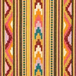 Schumacher 78391 Zarzuela Stripe Embroidery Saffron fabric swatch