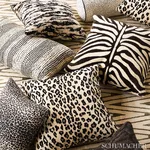 Schumacher 43492 Ze'bre éPinglé Java/Ivory fabric swatch