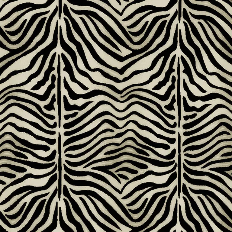 Schumacher 43492 Ze'bre éPinglé Java/Ivory fabric swatch