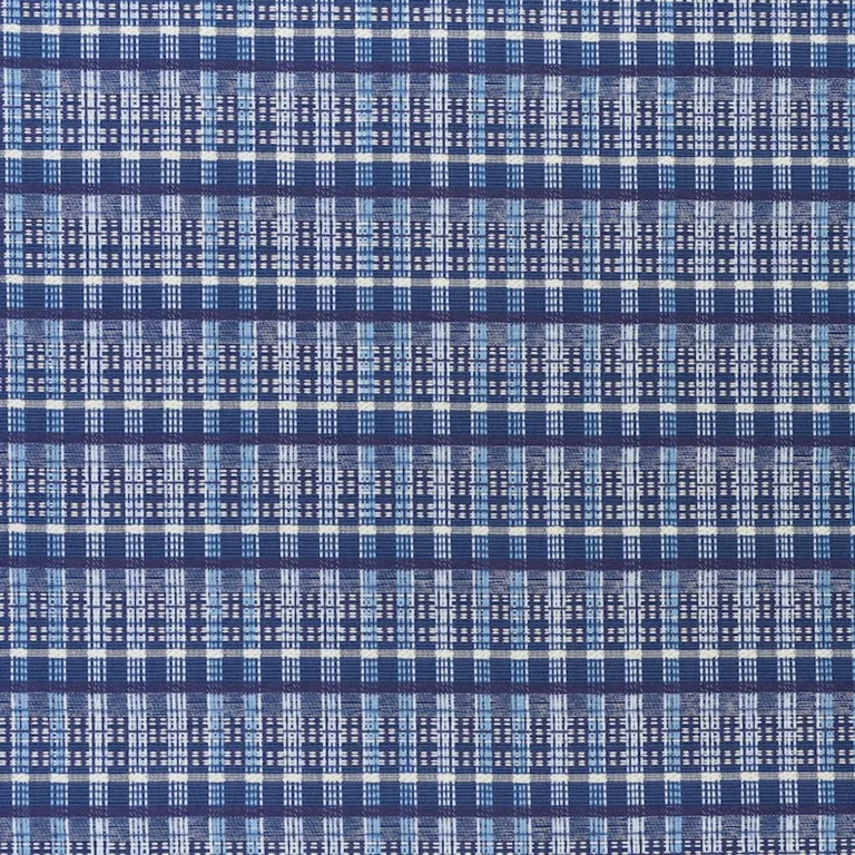 Schumacher 79070 Zealand Check Denim fabric swatch