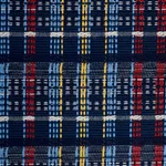 Schumacher 79072 Zealand Check Navy Multi fabric swatch