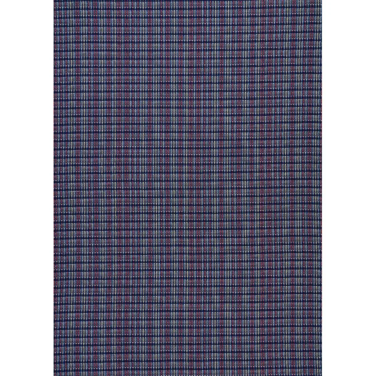 Schumacher 79072 Zealand Check Navy Multi fabric swatch
