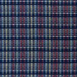 Schumacher 79072 Zealand Check Navy Multi fabric swatch
