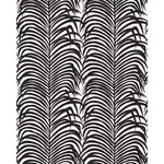 Schumacher 174872 Zebra Palm Ebony fabric swatch