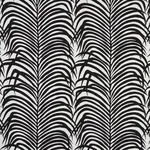 Schumacher 73173 Zebra Palm Indoor/Outdoor Black fabric swatch