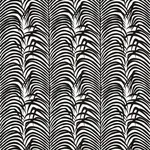 Schumacher 82782 Zebra Palm Indoor/Outdoor Black fabric swatch