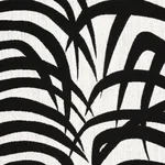 Schumacher 82782 Zebra Palm Indoor/Outdoor Black fabric swatch