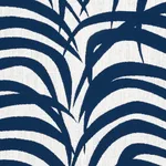 Schumacher 82781 Zebra Palm Indoor/Outdoor Navy fabric swatch