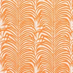 Schumacher 73172 Zebra Palm Indoor/Outdoor Orange fabric swatch