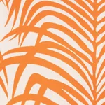 Schumacher 73172 Zebra Palm Indoor/Outdoor Orange fabric swatch