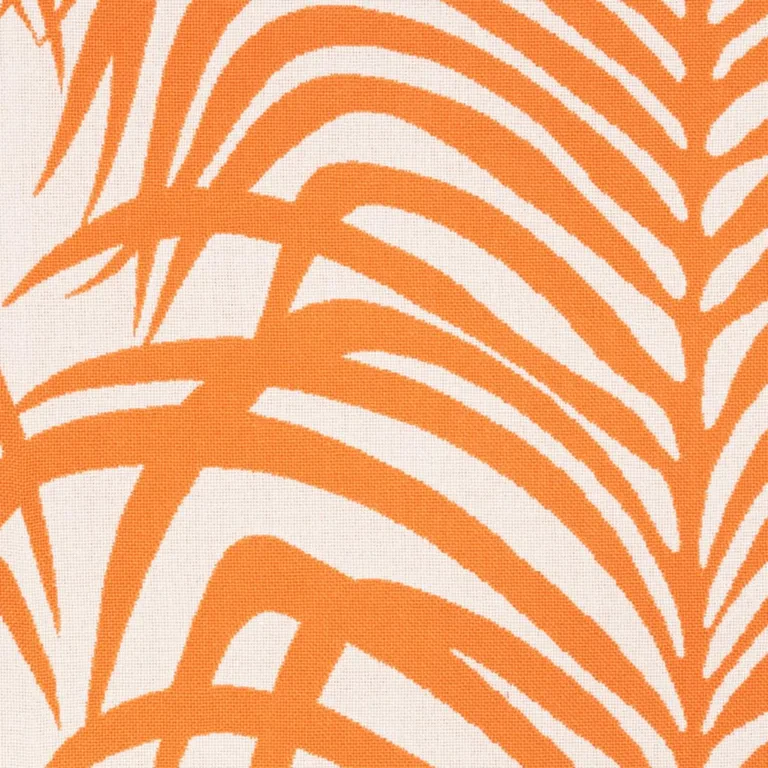 Schumacher 73172 Zebra Palm Indoor/Outdoor Orange fabric swatch
