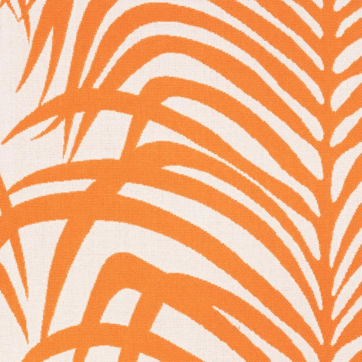 Schumacher 73172 Zebra Palm Indoor/Outdoor Orange fabric swatch