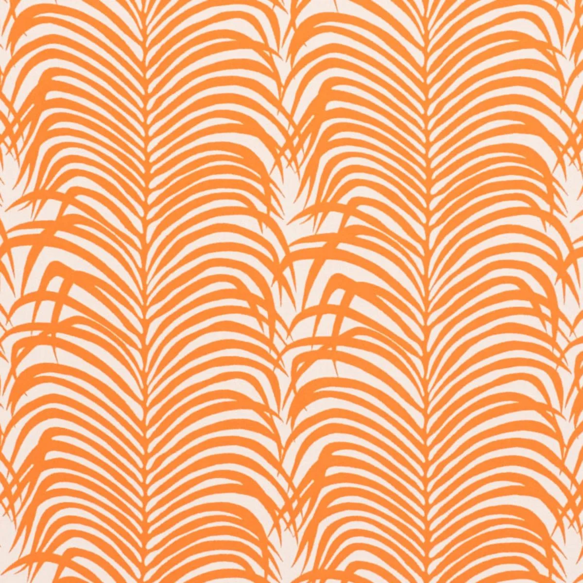 Schumacher 73172 Zebra Palm Indoor/Outdoor Orange fabric swatch