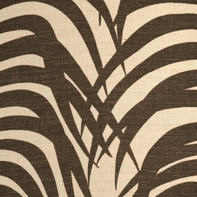 Schumacher 174970 Zebra Palm Java fabric swatch