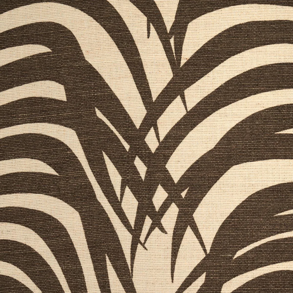 Schumacher 174970 Zebra Palm Java fabric swatch