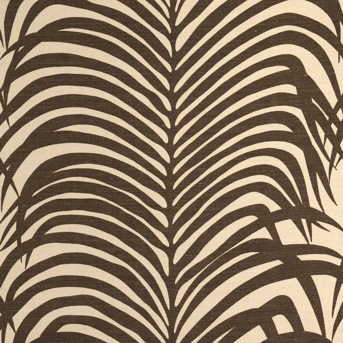 Schumacher 174970 Zebra Palm Java fabric swatch
