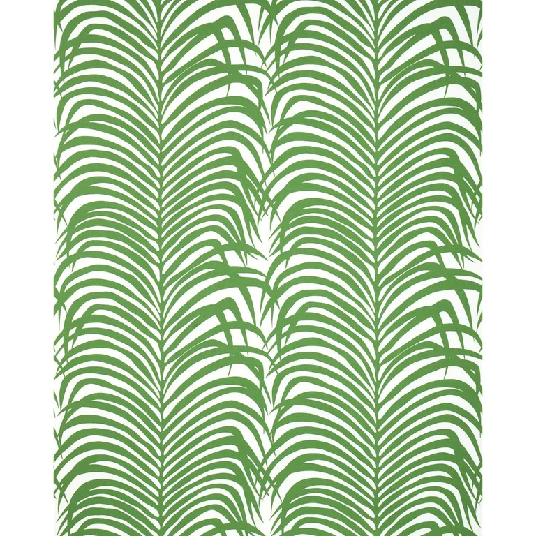 Schumacher 174871 Zebra Palm Jungle fabric swatch