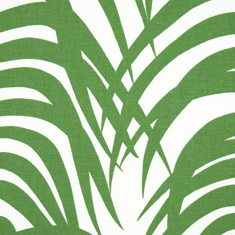 Schumacher 174871 Zebra Palm Jungle fabric swatch