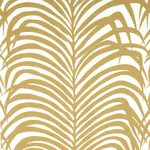Schumacher 174870 Zebra Palm Khaki fabric swatch