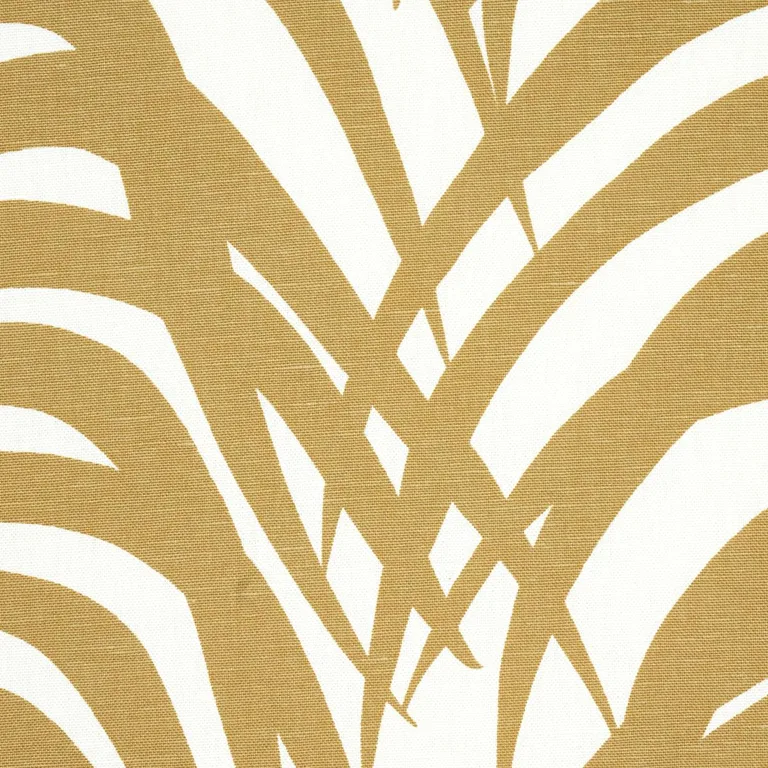 Schumacher 174870 Zebra Palm Khaki fabric swatch
