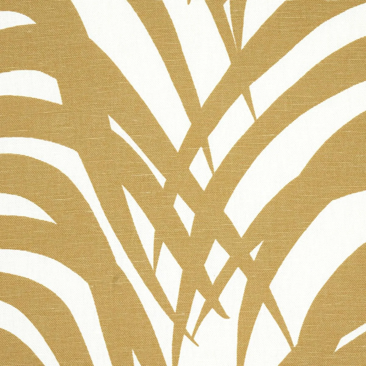 Schumacher 174870 Zebra Palm Khaki fabric swatch