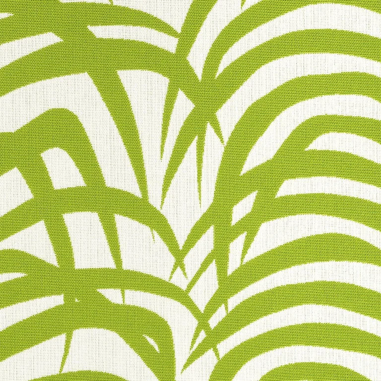 Schumacher 82780 Zebra Palm Woven Indoor/Outdoor Green fabric swatch