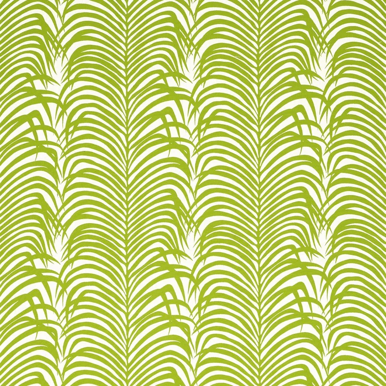Schumacher 82780 Zebra Palm Woven Indoor/Outdoor Green fabric swatch